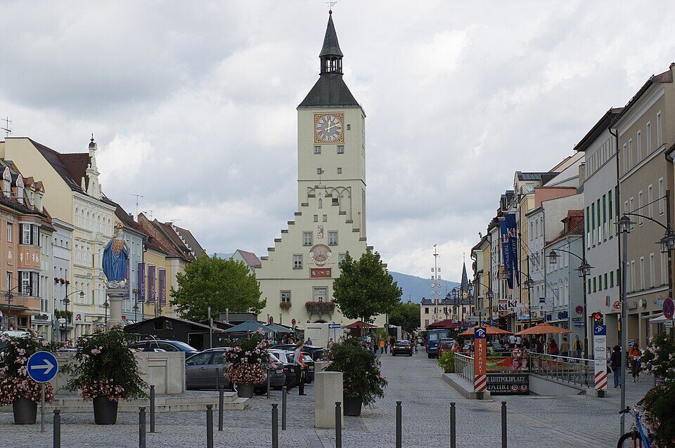 City center of Deggendorf, Bavaria