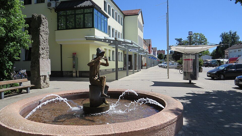 Rathausbrunnen in Traunreut