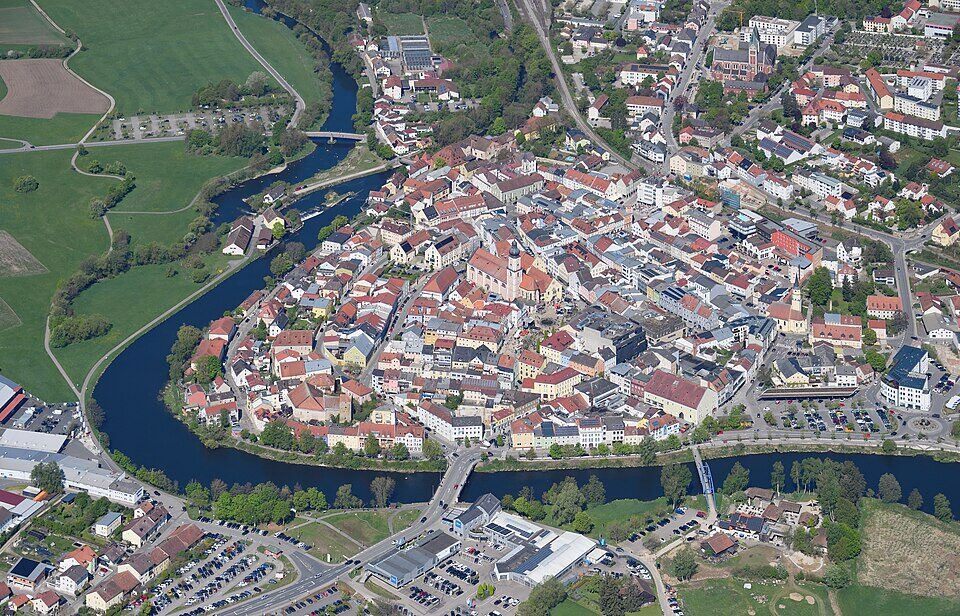 Aerial image of Cham (view from the southeast)