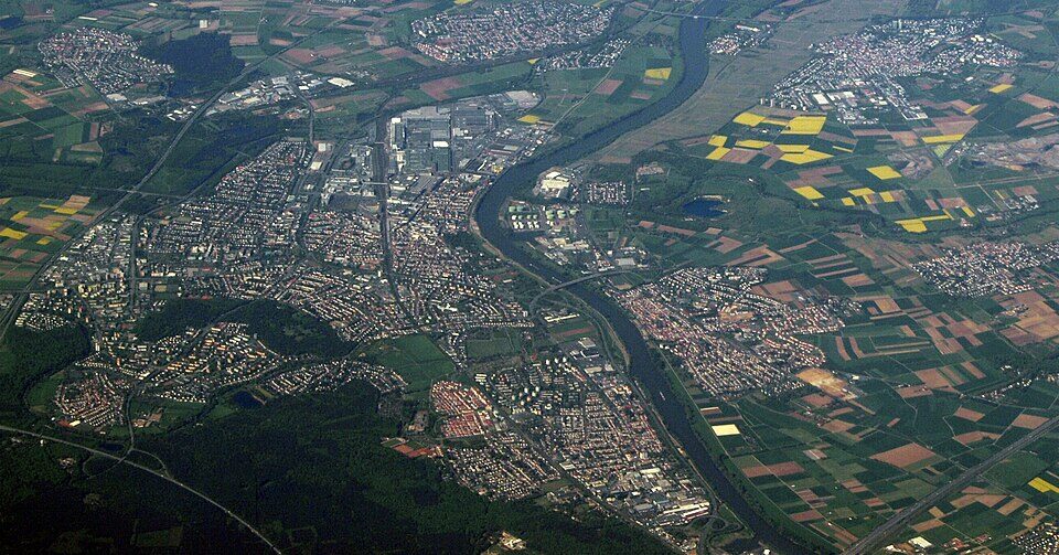 Ruesselsheim Luftbild in Rüsselsheim am Main