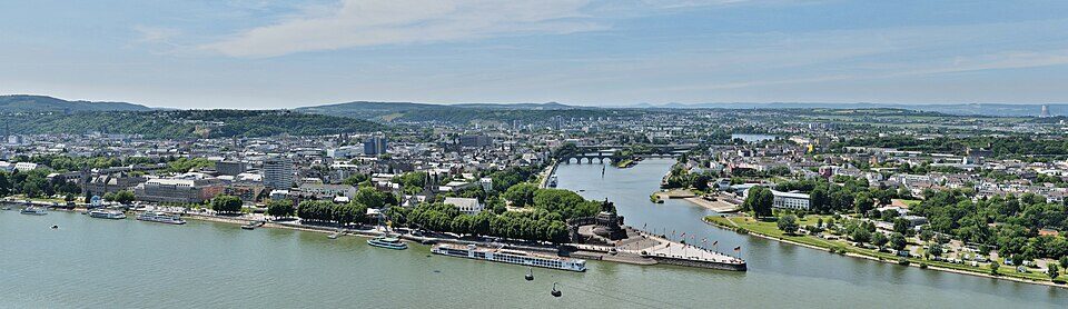 Panorama von Festung Ehrenbreitstein in Koblenz