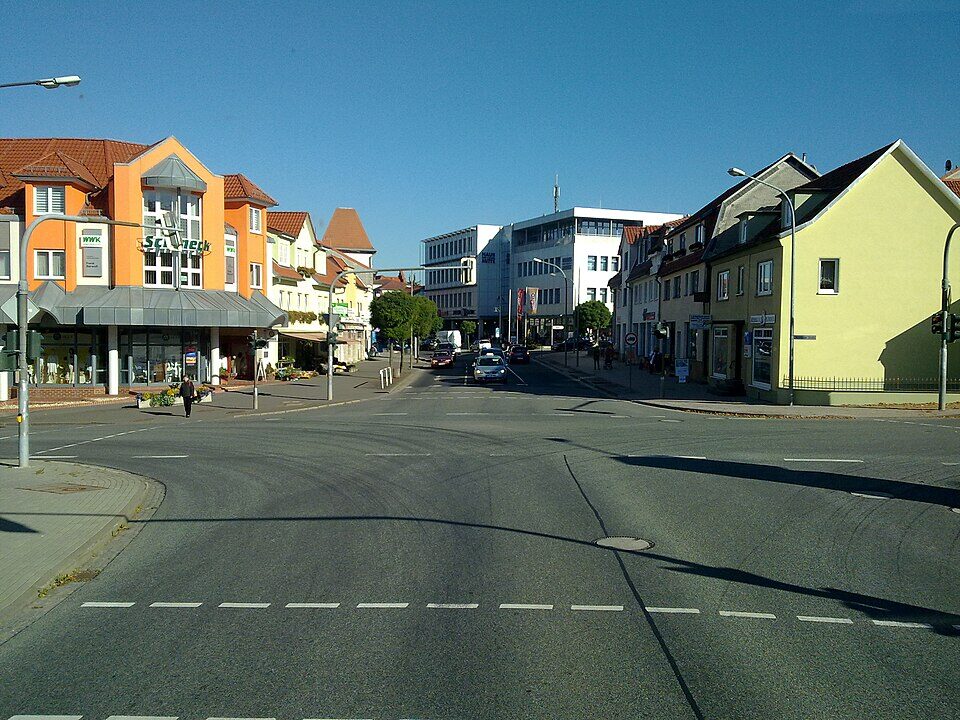 Leinefelde, Kreuzung B80 in Leinefelde-Worbis