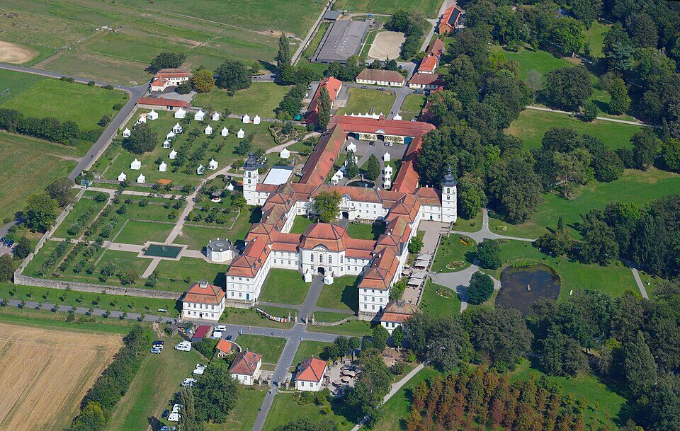Aerial image of Schloss Fasanerie (view from the west) in Eichenzell