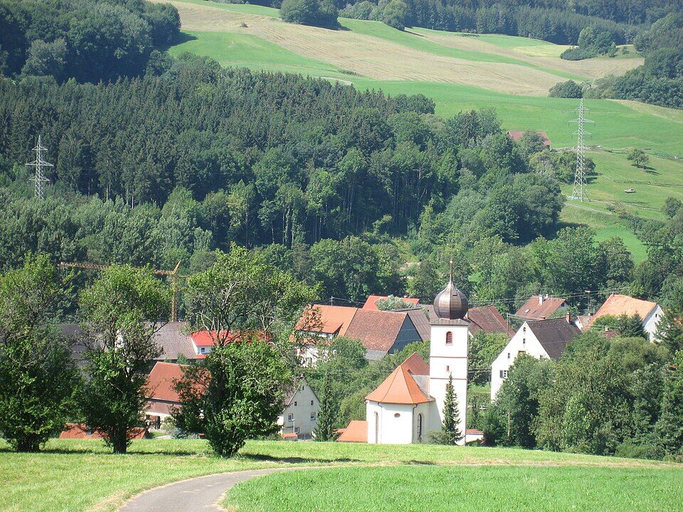 View over Achdorf in Blumberg
