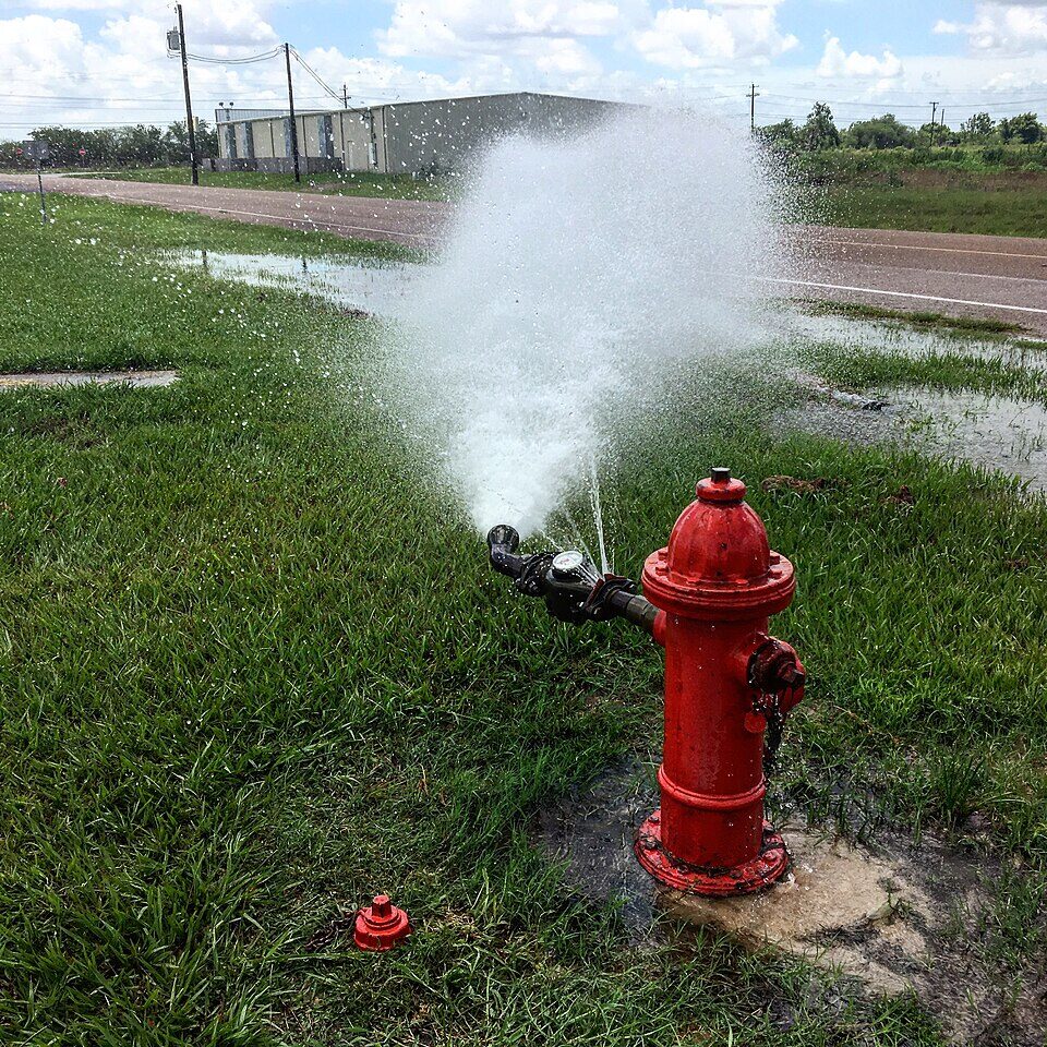 Fire Hydrant with Defective Temporary Meter in Leck