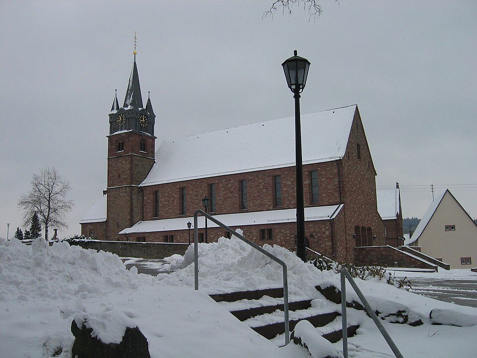 St Martin Kuelsheim im Winter in Külsheim