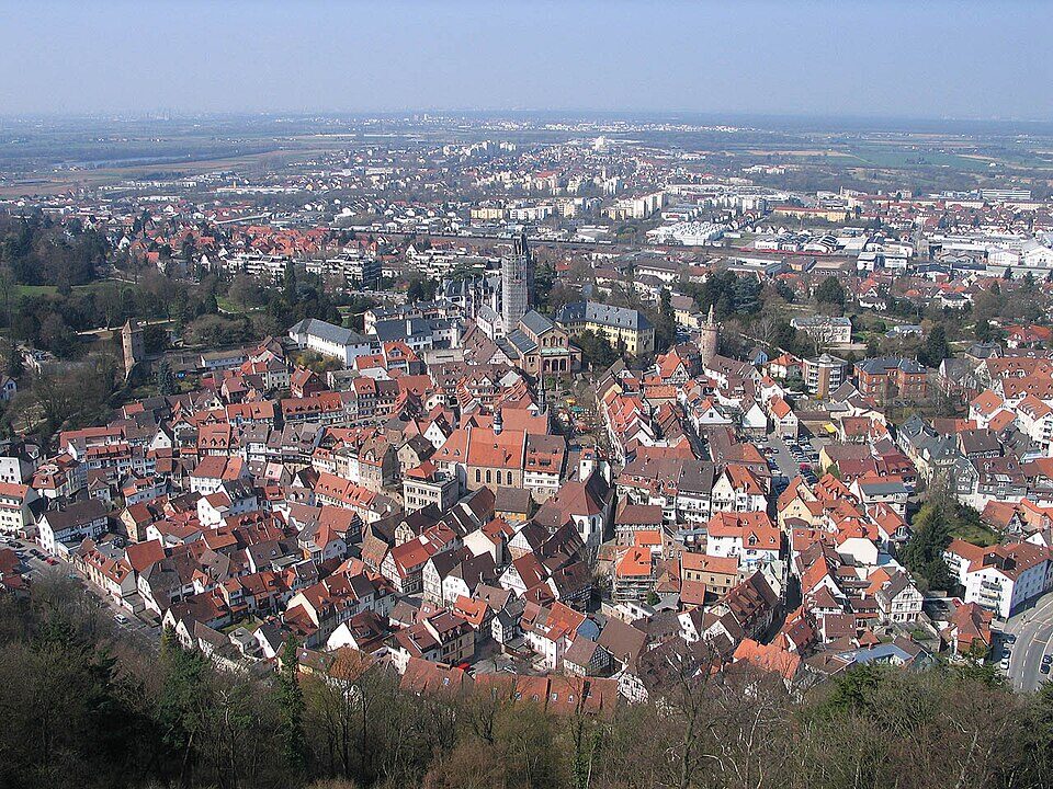 Weinheim von der Burg Windeck