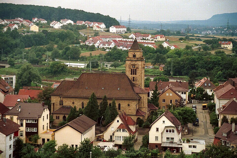 Herz-Jesu-Kirche, Ostseite in Mühlacker