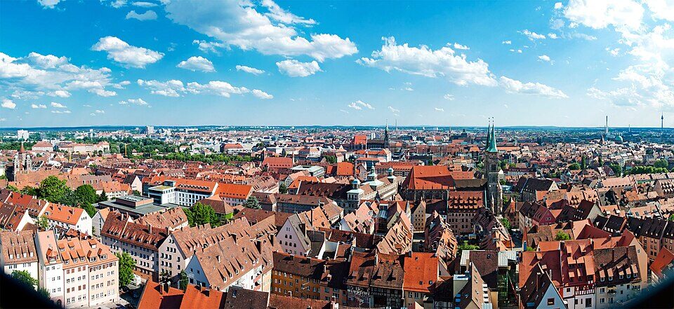 Nuremberg, view from Sinwell Tower .06.16 in Nürnberg
